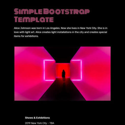 Simple Bootstrap Template